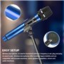 BORDEAG Microphone sans Fil,2 Pièces Double Portable Micros Dynamiques avec Récepteur Rechargeable,Micro Dynamique A Main Double
