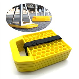 Tapis de cric de camping-car, bloc de nivellement avec structure renforcée, antidérapant, résistant aux intempéries pour empêche Tapis de cric de camping-car