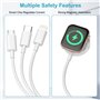4 en 2 Chargeur pour Apple Watch, Cable Apple Watch Chargeur Montre Magnitique USB C Chargeur iWatch Chargeur Apple Watch et iPh
