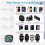 4 en 2 Chargeur pour Apple Watch, Cable Apple Watch Chargeur Montre Magnitique USB C Chargeur iWatch Chargeur Apple Watch et iPh