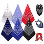 Lot de 6 Bandanas pour Hommes et Femmes