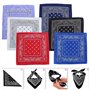 Lot de 6 Bandanas pour Hommes et Femmes,Paisley Foulard, 55 * 55 cm,6 couleurs