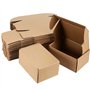 JEUIHAU Lot de 50 petites boîtes carton d'expédition ondulées en carton marron