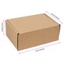 JEUIHAU Lot de 50 petites boîtes carton d'expédition ondulées en carton marron, carton de livraison pliable 15 x 10 x 6 cm
