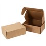 JEUIHAU Lot de 50 petites boîtes carton d'expédition ondulées en carton marron, carton de livraison pliable 15 x 10 x 6 cm