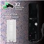 AUFGLO Pack de 2 manettes Wii - Télécommande Wii avec étui en silicone et dragonne (noir+blanc)