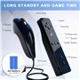 AUFGLO Télécommande et Nunchuck compatibles avec la Wii/Wii U - Comprend un étui en silicone et une dragonne (Noir+Blanc)