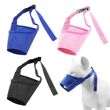 Lot de 3 muselières réglables pour chien