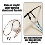 KSBBHDS Lot de 2 chaînes de lunettes à perles colorées - Antidérapantes - Accessoires de lunettes réglables - Convient pour lune