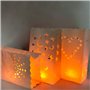 DECARETA 30 Pcs Sac à Bougie Lumière de Thé 3 modèles en Papier Ignifuge Bougie LED pour Decoration Maison/Mariage/Anniversaire/