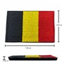 Patch de Drapeau Belgique avec Velkro - Patchs Brodés pour Vêtements - Patchs de Drapeaux de Pays pour Sacs à Dos - Drapeau Belg