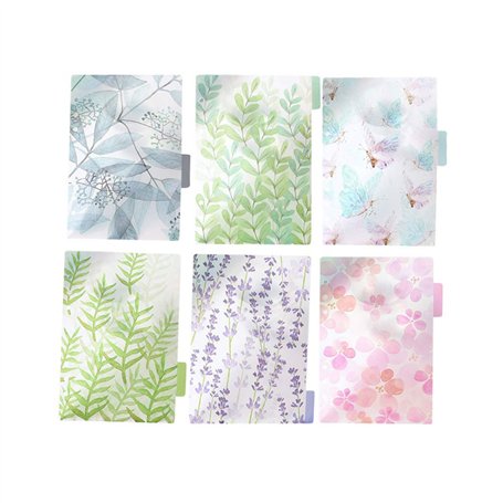 Toyvian 6 Intercalaires A5 Transparents Colorés Avec 6 Trous