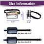 Sac Transparent La Taille pour Homme et Femme, Sac Banane Ville avec Sangle Réglable pour Festival, Jeux, Claire Transparent pou