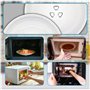 ASelected Assiette tournante universelle pour micro-ondes, 24,5 cm, plaque en verre, plaque de rechange pour micro-ondes, cuisin