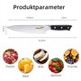 VINNAR Couteau de Chef 20cm Super Tranchant - Professionnel de Cuisine Universel en Acier Inoxydable Allemand 5cr15mov - Poignée