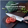 VINNAR Couteau de Chef 20cm Super Tranchant - Professionnel de Cuisine Universel en Acier Inoxydable Allemand 5cr15mov - Poignée