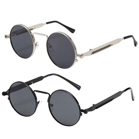 YSJCHEBS Pack De 2 Lunettes De Soleil Rondes