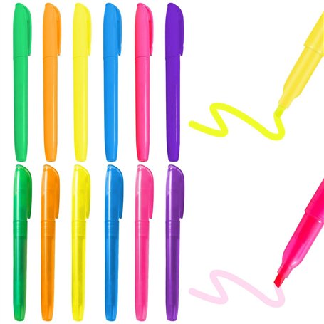 12 Surligneurs De Couleur