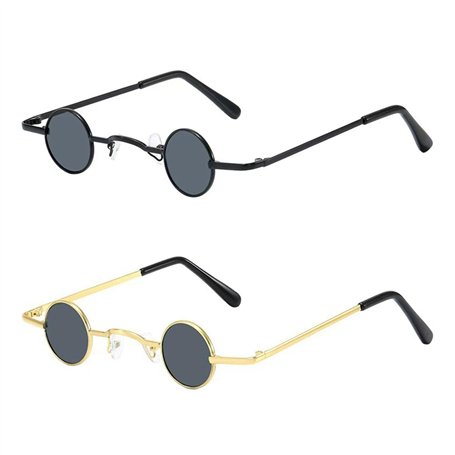 RELKLYU 2 Pièces Mini Lunettes Rondes