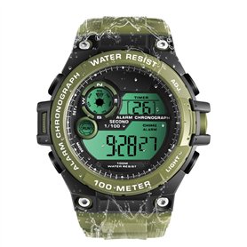 TEKMAGIC Montre Bracelet Sports Plongée Hommes Garçons 10 ATM Étanche Montre-Bracelet Natation avec Fonctions d'Chronomètre, Chr TEKMAGIC Montre Bracelet Sports Plongée Hommes Garçons 10 ATM Étanche Montre-Bracelet Natation avec Fonctions d'Chronomètre