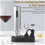 TAVADA Tire Bouchon Electrique Rechargeable,Ouvre Bouteille Electrique Coffret Cadeau Avec Coupe-Capsule, Bouchon à Vide, Bec Ve