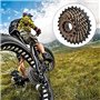 Cassette de Roue Libre de Bicyclette de 6 Vitesses 14T-28T, Accessoire de Rechange de Rechange de Vélo de Cassette de Dents de V