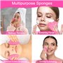20 Pièces Éponges Visage Comprimées,Éponge Nettoyante,Éponges Compressées pour le Visage,Réutilisables Éponge Démaquillage,pour 