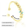 DGUSO Lot de 4 Bague Anti Stress Femme Bague Anxiete Femme Avec Perles Bague D'dnxiete Réglable Bague Anneau Tournant Anneau Ouv