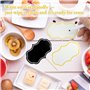 Drapeaux pour Buffet Cure Dent avec Drapeau, 48 Pièces Ètiquettes alimentaires avec 2 Marqueur, Etiquette Ardoise Alimentaire Fo
