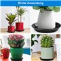 JRSHIRLEYLTD Lot de 10 soucoupes en plastique pour pots de fleurs, pour jardin, intérieur et extérieur, cours, balcons (3 taille