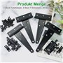 Lot de 4 charnières de porte en T robustes en forme de T avec 2 poignées de porte et vis assorties, charnières en T en métal pou