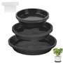 JRSHIRLEYLTD Lot de 9 soucoupes rondes en plastique pour pot de fleurs - Pour l'intérieur et l'extérieur