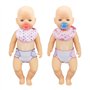 PFLYPF Lot de 4 Accessoires pour poupée, Bavoir/Couche/Sucette,Jouets pour Enfants, Accessoires d'alimentation de poupée, Bavoir