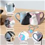 Cadeau Couple Chat Tasses de Couple de Café Cadeau Mariage Ensemble de Tasses Chat Mug pour Décoration de Mariage Cadeaux Assort