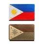 2 Pièces Drapeau du Philippines Philippins Patch Tactique Militaire Emblème Applique Fermeture Crochet et Boucle pour Chapeau Sa