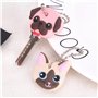 MaoNativey 4Pcs Etiquette Clef, Couvre-clé forme chien et chat Couvre-capuchon de Clé pour Identifier Facilement Les Clés de la
