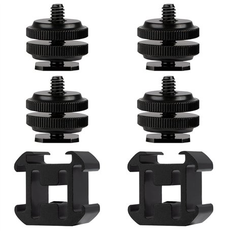 Griffe de Support Triple Adaptateur de Montage Support d'Extension d'Adaptateur pour Microphone Flashs Moniteur Appareils Photo