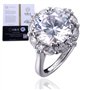 HALUKAKAH Bague Moissanite Femme D Couleur 5.0 ct Luxe