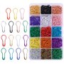 Épingles Ampoules 750 Pièces Métal Marqueurs Tricot Gourdes Pinces de Sécurité avec Boîte de Rangement pour Vêtements et Fabrica