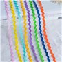 Ruban Ondulé,RoadLoo Lot de 3 Ruban de Dentelle S en Tissu Dentelle Couleur Zigzag Ruban Garniture DIY Accessoires de Vêtements