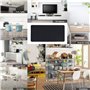 Weelth Tapis de bureau multifonction étanche en cuir PU double face pour bureau ou maison