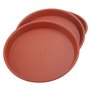 LEXININ Lot de 12 soucoupes en plastique pour pot de fleurs - 27 cm - Pour intérieur et extérieur - Rouge