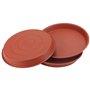 LEXININ Lot de 12 soucoupes en plastique pour pot de fleurs - 27 cm - Pour intérieur et extérieur - Rouge