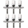 CENPEK Lot de 6 vis d'aileron en métal sans outil pour planche de surf