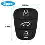 KEMIN Lot de 2 Coque de Clé 3 Boutons Télécommande Porte-clés Boutons Tampons en Caoutchouc Claviers pour Voiture Comaptible pou