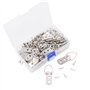Swpeet 60 pcs Heavy Duty Grande bague Large D Forme à ongles Non-trace Cadre photo cintres double trou avec vis, pour décoration