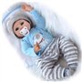 ZIYIUI Poupée Reborn 22 Pouces 55cm Réaliste Bebe Reborn Garçon Silicone Vinyl Handmade Mignonne bébé Nouveau-né bébé Jouets Cad