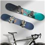 MiOYOOW 2PCS Support Mural pour Snowboard, Clip Montage Mural pour Snowboard en Acier Inoxydable Présentoir Rangement pour Wakeb