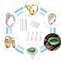 LiJuanWang Ajusteur de Taille de Bague Invisible,12 pièces baguier 2 Styles ajusteurs de Bague en Silicone,Réducteur de Bague Si