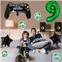 Liitata Jeu vidéo 9ème anniversaire décoration garçon anniversaire fête chiffre 9 ballons en aluminium vert grand contrôleur de